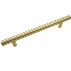 5.04 Inch Center to Center T-Bar Cabinet Pull - Satin Brass 5.04 Inch Center to Center T-Bar Cabinet Pull - Satin Brass