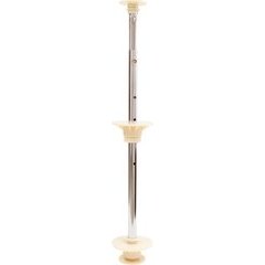 Lazy Susan Pole for 2 Round or Kidney Shelves - Chrome Lazy Susan Pole for 2 Round or Kidney Shelves - Chrome