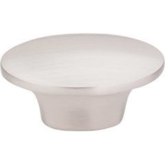 Oval Knob 1-1/2 inch Diameter Brushed Satin Nickel Oval Knob 1-1/2 inch Diameter Brushed Satin Nickel