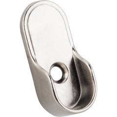 Mounting Bracket for Oval Closet Rod 32 mm Knock-in Type - Satin Nickel Mounting Bracket for Oval Closet Rod 32 mm Knock-in Type - Satin Nickel