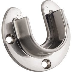 Open Closet Bracket for Round 1-5/16 Inch Closet Rod with Screws - Satin Nickel Open Closet Bracket for Round 1-5/16 Inch Closet Rod with Screws - Satin Nickel