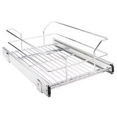 11-3/8 Inch Pullout Basket for 12 Inch Cabinet Opening - Polished Chrome 11-3/8 Inch Pullout Basket for 12 Inch Cabinet Opening - Polished Chrome