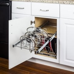 Cookware Lid Organizer Pullout - Chrome Cookware Lid Organizer Pullout - Chrome