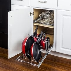Cookware Organizer for 15 Inch Base Cabinet - Chrome Cookware Organizer for 15 Inch Base Cabinet - Chrome