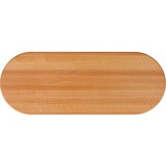 48 Inch x 36 Inch x 1-1/2 Inch Oval Butcher Block Kitchen Countertop - Oak 48 Inch x 36 Inch x 1-1/2 Inch Oval Butcher Block Kitchen Countertop - Oak