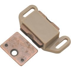 1-5/8 Inch Magnetic Catch - Tan Plastic 1-5/8 Inch Magnetic Catch - Tan Plastic