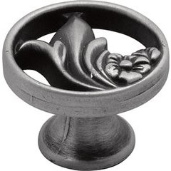 Art Nouveau 1-1/4 Inch Satin Pewter Antique Cabinet Knob Art Nouveau 1-1/4 Inch Satin Pewter Antique Cabinet Knob
