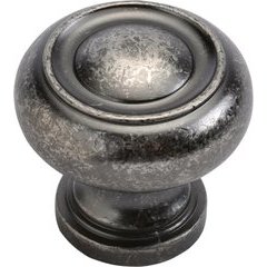 Cottage 1-1/4 Inch Diameter, 1.1875 Inch Projection Black Nickel Vibed Cabinet Knob Cottage 1-1/4 Inch Diameter, 1.1875 Inch Projection Black Nickel Vibed Cabinet Knob