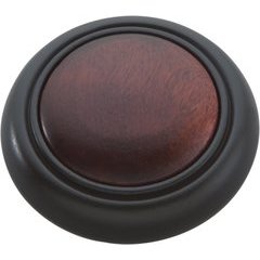 Gladstone 1-1/4 Inch Diameter Black With Cherry Cabinet Knob Gladstone 1-1/4 Inch Diameter Black With Cherry Cabinet Knob