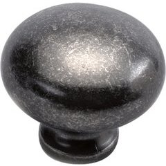 Cottage 1-1/4 Inch Diameter, 1 Inch Projection Black Nickel Vibed Cabinet Knob Cottage 1-1/4 Inch Diameter, 1 Inch Projection Black Nickel Vibed Cabinet Knob