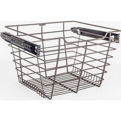 14 Inch D x 17 Inch W x 11 Inch H Closet Pullout Basket - Dark Bronze 14 Inch D x 17 Inch W x 11 Inch H Closet Pullout Basket - Dark Bronze