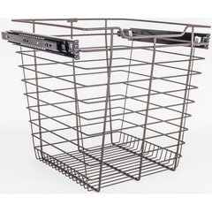 14 Inch D x 17 Inch W x 17 Inch H Closet Pullout Basket - Dark Bronze 14 Inch D x 17 Inch W x 17 Inch H Closet Pullout Basket - Dark Bronze