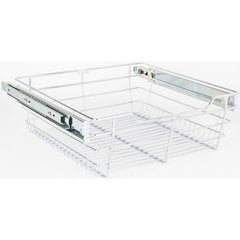 14 Inch D x 17 Inch W x 6 Inch H Closet Pullout Basket - Polished Chrome 14 Inch D x 17 Inch W x 6 Inch H Closet Pullout Basket - Polished Chrome