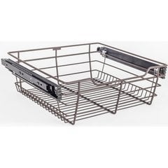 14 Inch D x 17 Inch W x 6 Inch H Closet Pullout Basket - Dark Bronze 14 Inch D x 17 Inch W x 6 Inch H Closet Pullout Basket - Dark Bronze