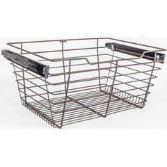 14 Inch D x 23 Inch W x 11 Inch H Closet Pullout Basket - Dark Bronze 14 Inch D x 23 Inch W x 11 Inch H Closet Pullout Basket - Dark Bronze