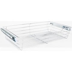 14 Inch D x 23 Inch W x 6 Inch H Closet Pullout Basket - Polished Chrome 14 Inch D x 23 Inch W x 6 Inch H Closet Pullout Basket - Polished Chrome