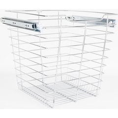 16 Inch D x 17 Inch W x 17 Inch H Closet Pullout Basket - Polished Chrome 16 Inch D x 17 Inch W x 17 Inch H Closet Pullout Basket - Polished Chrome