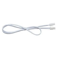 12 Inch Extension Cable with Male and Female Plug - White 12 Inch Extension Cable with Male and Female Plug - White