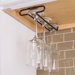 Brushed Oil Rubbed Bronze Under Cabinet Stemware Rack Brushed Oil Rubbed Bronze Under Cabinet Stemware Rack