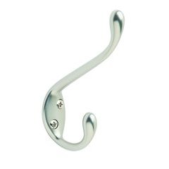 Amerock Large Coat and Hat Hook-Silver Amerock Large Coat and Hat Hook-Silver