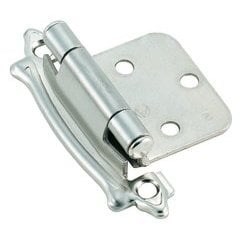 Variable Overlay Hinge 2 Inch Width - Sterling Nickel - Pair Variable Overlay Hinge 2 Inch Width - Sterling Nickel - Pair