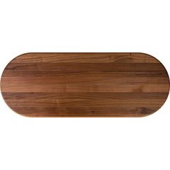 48 Inch x 42 Inch x 1-1/2 Inch Oval Butcher Block Kitchen Countertop - Walnut 48 Inch x 42 Inch x 1-1/2 Inch Oval Butcher Block Kitchen Countertop - Walnut