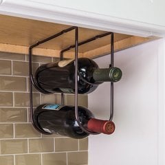Under Cabinet Wine Bottle Rack - Brushed Oil Rubbed Bronze Under Cabinet Wine Bottle Rack - Brushed Oil Rubbed Bronze