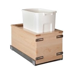 Single Trash Pullout 34 Quart Wood Single Trash Pullout 34 Quart Wood
