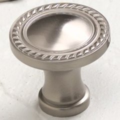 Montcalm Forged Solid Brass 1-3/8 Inch Diameter Satin Nickel Cabinet Knob Montcalm Forged Solid Brass 1-3/8 Inch Diameter Satin Nickel Cabinet Knob