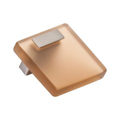 Quad Pull 5/8" C/C Transparent Light Brown W/ Brushed Nicke Quad Pull 5/8" C/C Transparent Light Brown W/ Brushed Nicke