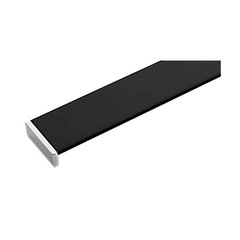 Linea 3-3/4 Inch Center to Center Chrome Black Cabinet Pull Linea 3-3/4 Inch Center to Center Chrome Black Cabinet Pull