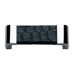 Paradigm 3 Inch Center to Center Chrome/Black Croc Cabinet Pull Paradigm 3 Inch Center to Center Chrome/Black Croc Cabinet Pull