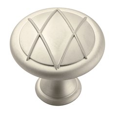 Lattice 1-5/16 Inch Diameter Satin Nickel Cabinet Knob Lattice 1-5/16 Inch Diameter Satin Nickel Cabinet Knob