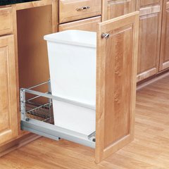 Single Trash Pullout 50 Quart-White Single Trash Pullout 50 Quart-White