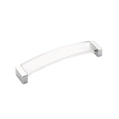 Positano 6-5/16 Inch Center to Center Polished Chrome/Clear Cabinet Pull Positano 6-5/16 Inch Center to Center Polished Chrome/Clear Cabinet Pull