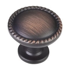Lindos 1-1/4 Inch Diameter Dark Brushed Antique Copper Cabinet Knob Lindos 1-1/4 Inch Diameter Dark Brushed Antique Copper Cabinet Knob