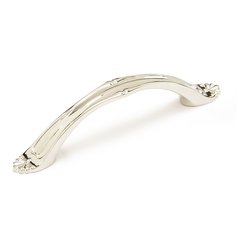 Montcalm Forged Solid Brass 3-3/4 Inch Center to Center Polished Nickel Cabinet Pull Montcalm Forged Solid Brass 3-3/4 Inch Center to Center Polished Nickel Cabinet Pull