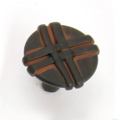 Lineage 1-3/8 Inch Diameter Black With Terra Cotta Wash Cabinet Knob Lineage 1-3/8 Inch Diameter Black With Terra Cotta Wash Cabinet Knob