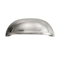 Deco 3-3/4 Inch Center to Center Satin Nickel Cabinet Cup Pull Deco 3-3/4 Inch Center to Center Satin Nickel Cabinet Cup Pull