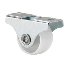 Fixed Caster - White and Zinc Fixed Caster - White and Zinc