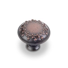 Venezia 1-1/4 Inch Diameter Dark Brushed Antique Copper Cabinet Knob Venezia 1-1/4 Inch Diameter Dark Brushed Antique Copper Cabinet Knob