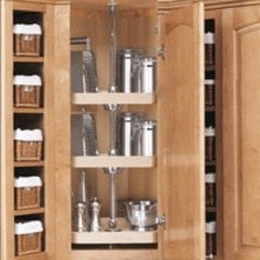 4WLS 3-Shelf D Shape Wood 20" 4WLS 3-Shelf D Shape Wood 20"