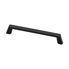 Soft Modern Pull 6-5/16 inch Center to Center Flat Black Soft Modern Pull 6-5/16 inch Center to Center Flat Black