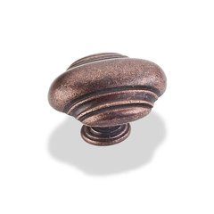 Amsden 1-5/8 Inch Diameter Dark Antique Copper Machined Cabinet Knob Amsden 1-5/8 Inch Diameter Dark Antique Copper Machined Cabinet Knob