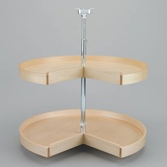 Pie Cut Two Shelf Set 28 inch Diameter - Wood Pie Cut Two Shelf Set 28 inch Diameter - Wood