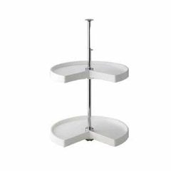 2 Shelf Kidney 32"- White 2 Shelf Kidney 32"- White