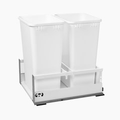 TWCSC Double Trash Pullout For 21" Cabinet 50 Quart White TWCSC Double Trash Pullout For 21" Cabinet 50 Quart White
