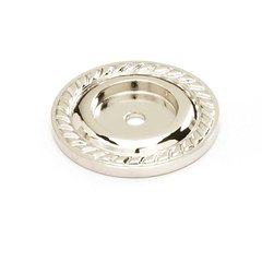 Montcalm Forged Solid Brass 1-1/2 Inch Diameter Polished Nickel Back-plate Montcalm Forged Solid Brass 1-1/2 Inch Diameter Polished Nickel Back-plate