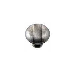 Striped 1-1/2 Inch Diameter Distressed Silver Cabinet Knob Striped 1-1/2 Inch Diameter Distressed Silver Cabinet Knob