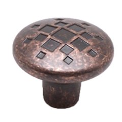 Overture 1-5/16 Inch Diameter Rustic Copper Cabinet Knob Overture 1-5/16 Inch Diameter Rustic Copper Cabinet Knob